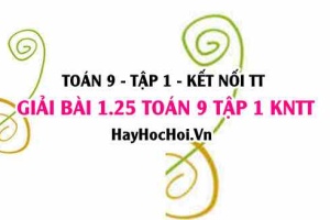 Giải 1.25 Toán 9 tập 1 SGK Kết nối tri thức